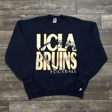 VTG UCLA BRUINS FOOTBALL BLUE CREWNECK SWEATSHIRT RUSSELL ATHLETIC SZ XL USA