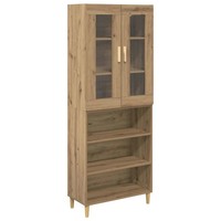 Modernes Schmales Hohes Highboard Artisan-Eiche 69,5X34X180 Cm