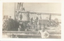 Oil Well Drilling Crew & Equipment Snapshot 1964 40 KM From Riyadh Saudi Arabia 