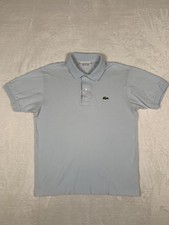Lacoste Polo Shirt Mens Small Light Blue Short Sleeve Classic Fit Pique Cotton