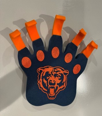 NFL Chicago Bears Foam Hand Bear Claw Finger Claw Blue Orange BEAR DOWN