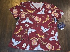 Harry Potter Women's Scrub Top Size Sz S L XL 2X 3X Medical Dental Assistant