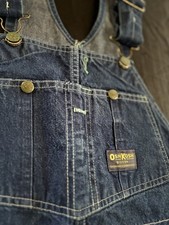 Oshkosh B'Gosh Vintage Bib Vestbak Overalls Men, 32x32, Sanforized, Made in USA