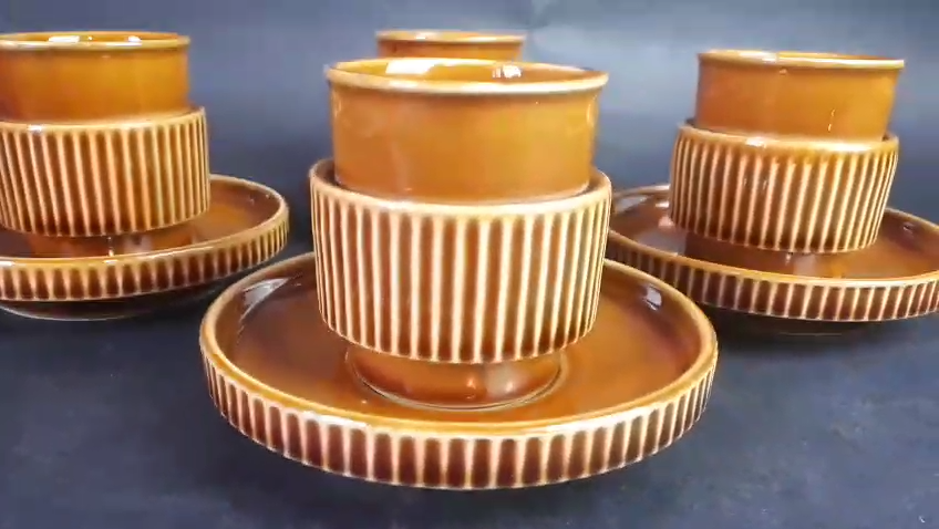 Set di 2 tazzine da caffè espresso in ceramica fatte a mano