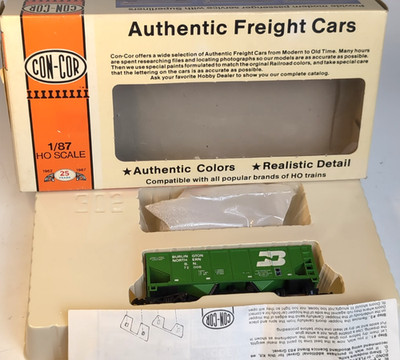 CON-COR - Operating Hopper Car W/ Load (Unopened) ''BURLINGTON NORTHERN'' - HO