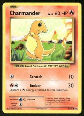 Pokemon Tcg Charmander #9 Pokemon Evolutions NM