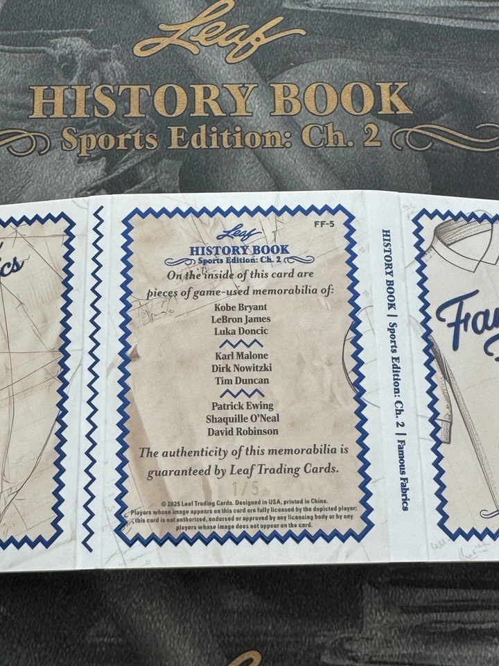 Telas famosas Leaf 2025 Kibe Bryant LeBron James Luka Doncic Karl Malone y más Foto 3 de 3