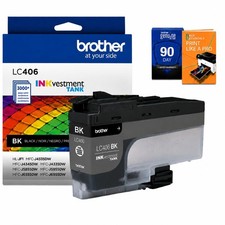 Brother Genuine LC406BK Black Standard Yield Ink Cartridge Bundle with Deco Esse