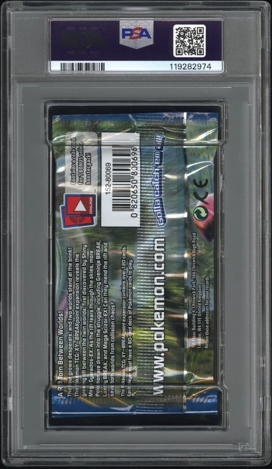 2016 Pokemon USA Inc. XY Breakpoint Mega Scizor PSA 9 Foil Booster Pack MINT! - Image 2 of 2