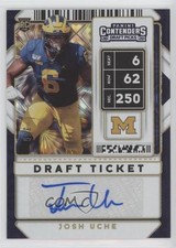 2020 Contenders Draft Picks College Diamond Ticket /15 Josh Uche #248 Auto 01su