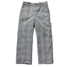 Janie  Jack Boys Gingham Plaid Grey Dressy Pants 10