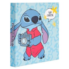 Disney, Tropisches Stitch Fotoalbum 16x16 cm mit 22 steifen Taschen, Blau