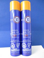 IT S A 10 MIRACLE SUPER HOLD FINISHING HAIR SPRAY PLUS KERATIN ITS 10 oz x 2.