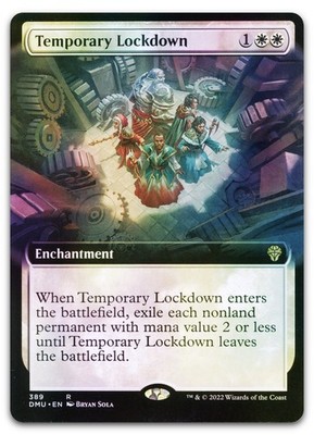Temporary Lockdown (Extended Art) #389 (Foil) NM Dominaria United DMU Magic MTG