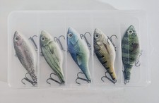 (Set of 5) Lipless Crankbaits With Tacklebox 5/8 oz, 3" Unbranded New 