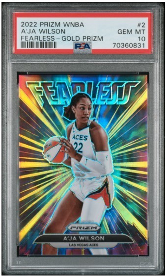 2022 Panini Prizm #2 A'ja Wilson Fearless GOLD /10 PSA 10 | eBay