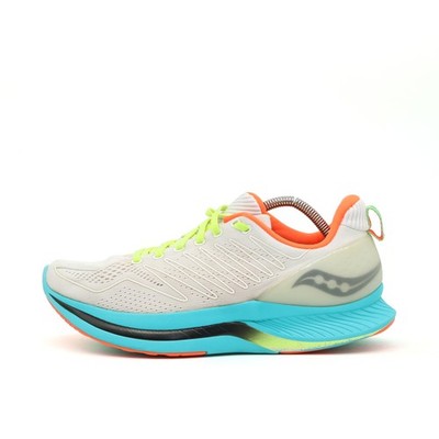 Saucony Herren Endorphin Pro Schuhe Weiß/Blau/Neon Atmungsaktiv Laufschuhe EU 43