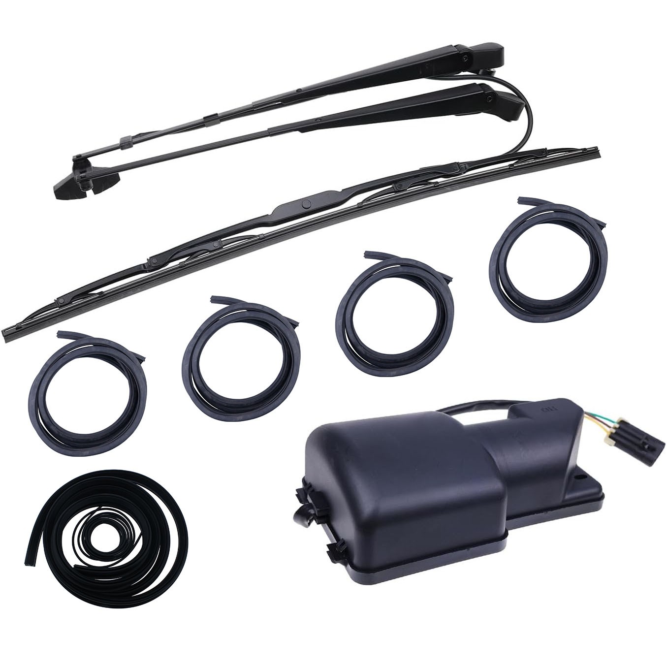 For Bobcat S130 S150 S160 S175 S185 S205 S220 250 Wiper Motor Arm Blade Kit