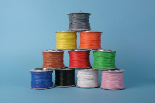 Gaugemaster 100 Metres of Red Layout Wire on Reel 7 Strand 0.2mm