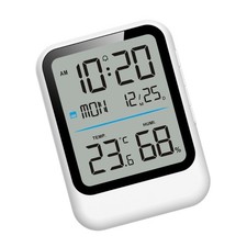 Indoor Temperature Humidity Monitor Digital Clock Featuring Adjustable Celsius