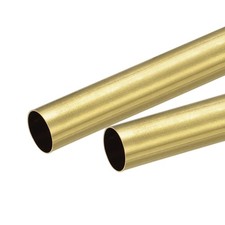 Brass Round Tube 20mm OD 0.5mm Wall Thickness 200mm Length Pipe Tubing 2 Pcs