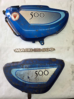 Oem Side Cover And Oil Tank Bundle 1971 Kawasaki H1 500 No Reserve