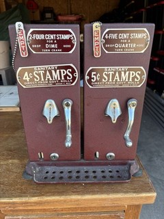 Antique Schermack Duo Stamp Machine. Stamp Collectors