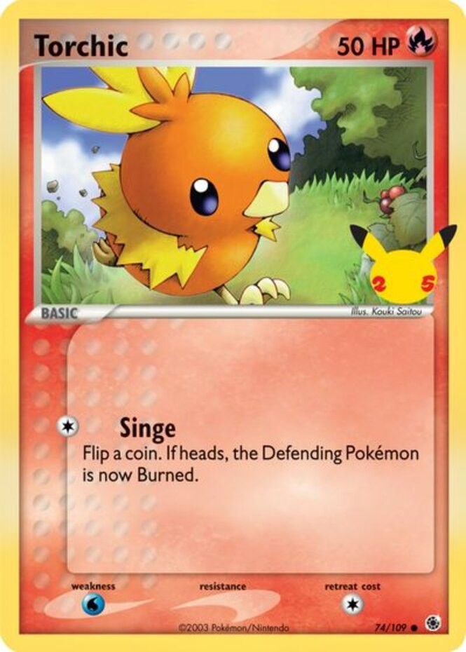 Damaged, English Oversized Torchic - 074/109 - First Partner Pack Promo First Pa