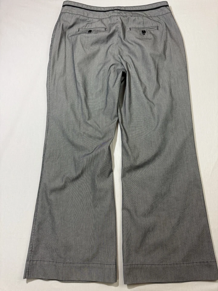 Apostrophe Stretch Casual Pants Womens Size 14 Black and White Thin Stripes - Image 2 of 4