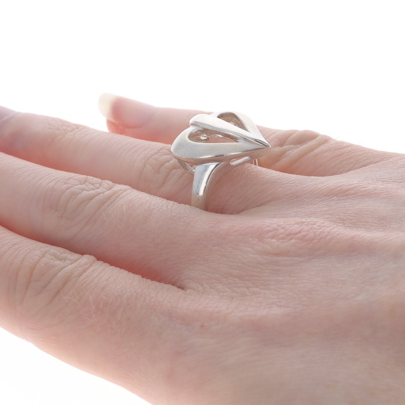 Sterling Silver Heart Statement Ring - 925 Love M… - image 4