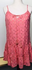 CRYSTAL DOLLS Womens Coral Spaghetti Strap Short Evening Shift Dress XS