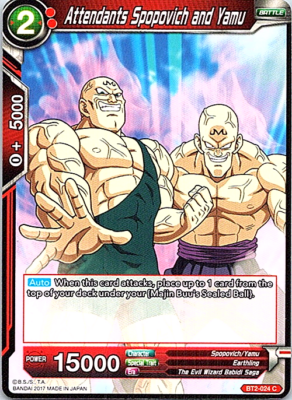 Attendants Spopovich And Yamu BT2-024 C Dragon Ball Super Card TCG
