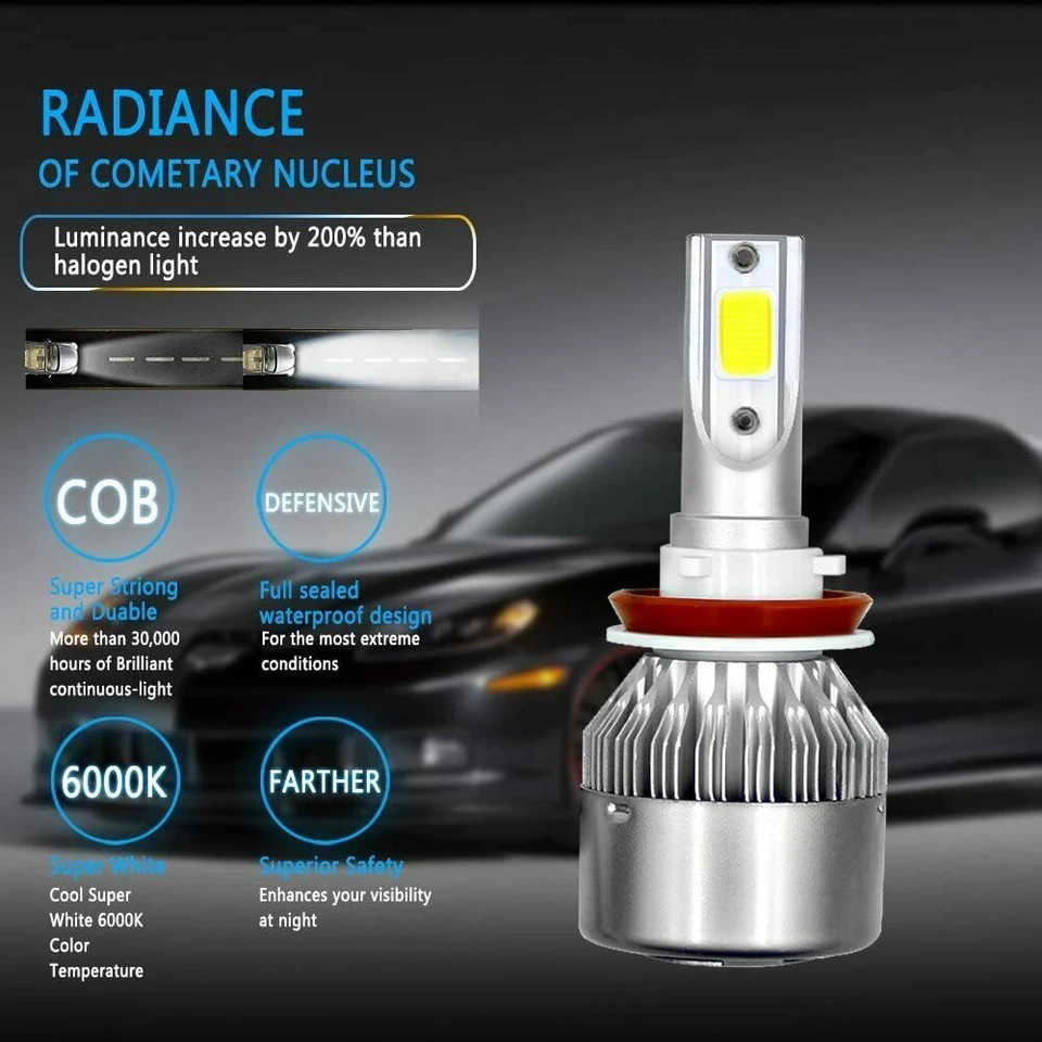 Faro LED alto bajo + luz antiniebla 6X bombillas combo para Pontiac GTO 2004 2005 2006 Foto 4 de 4