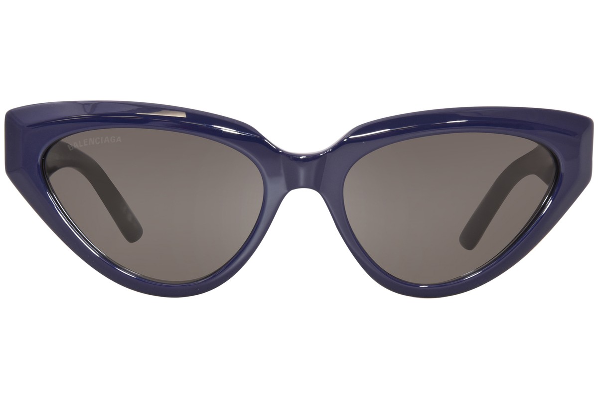 サングラス BALENCIAGA Woman Sunglasses Blue BB0270S 004 Balenciaga BB0270S 004 Sunglasses Women's Blue/Grey Cat Eye