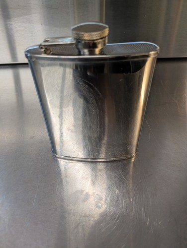 Peterson of Dublin High Polished Chrome Hip Flask