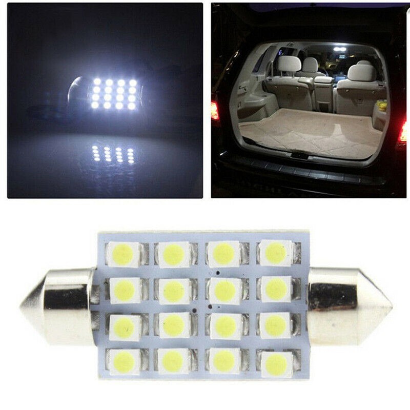 Bright and Durable 14pcs Set T10 31&41mm White LED Car Interior Light