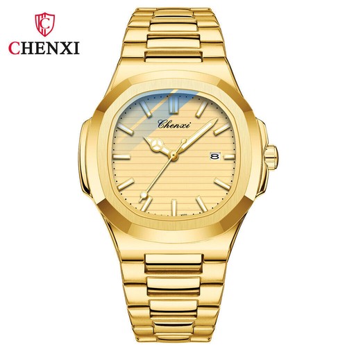 CHENXI Men Square Watch Luminous Hands Butterfly Clasp Business Males Wristwatch - Picture 9 of 42