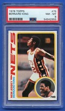 1978 BERNARD KING ROOKIE PSA 8 NM-MT TOPPS NEW YORK NETS KNICKS HOF (#75) RZC