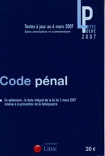 Code pénal 2007 - Inconnu - V165804
