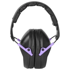 Walker's Pro Low Profile Folding Hearing Protection Black/Purple - GWP-FPM1-BKPU