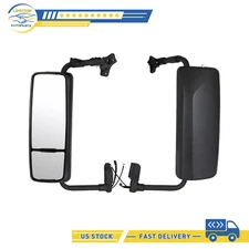 For 2004-2017 Volvo VNL Power Heated Door Mirror Black Left Side&Right Side