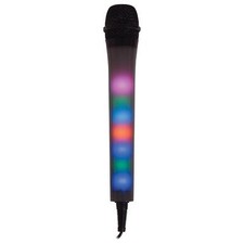Dynamic Microphone Led Light Up 6.35mm Mic Dj Party Vocal Karaoke 3m Lead Black