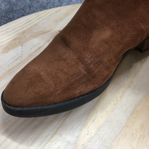 American Eagle Outfitters Riding Boots Womens 7.5 Brown Knee High Side Zip Suede - Picture 5 of 18