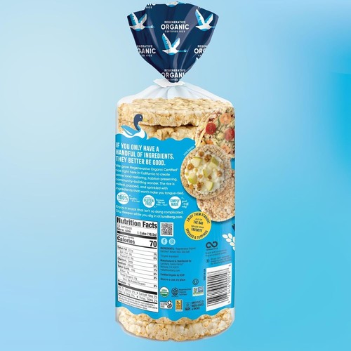 Sustainable Organic Rice Cakes - Lightly Salted 6-Pack for Guilt-Free Snacking - Picture 4 of 11