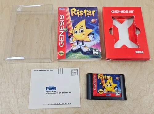 Ristar Sega Genesis in Box w/Registration Card No Manual Good Fast Shipping