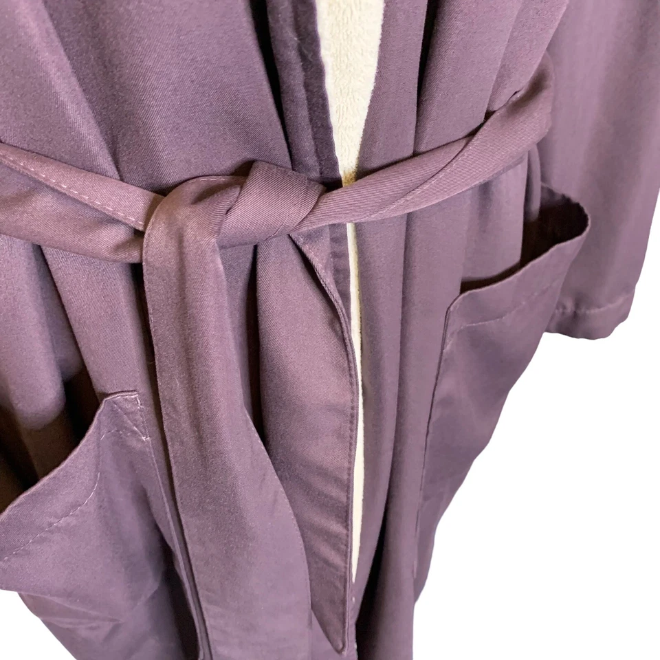 The Robe Works Bata Para Hombres Mediana Bata de Vellón Microfibra Albornoz Larga Bata de Spa Foto 3 de 4