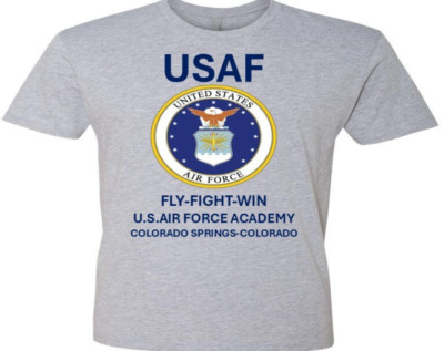 AIR FORCE ACADEMY* COLORADO  *SHIRT W/EMBLEM*USAF OFFICIALLY LICENSED