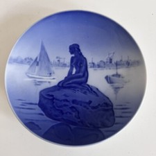 Mini assiette vide poche porcelaine Royal Copenhague Lasselinie Sirène mer