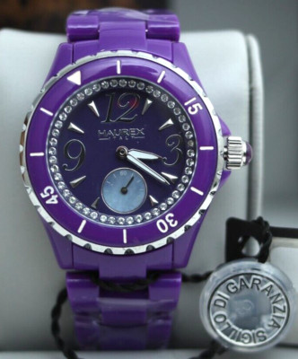 Haurex Italy Piastceamic Rich Kid Watch #PP342DPP Women's Make Up Purple Dial