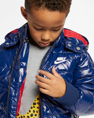 NIKE LITTLE KIDS FULL ZIP BOMBER JACKET OBSIDIAN 86D285-695 BOYS SIZE 6 - Picture 5 of 7